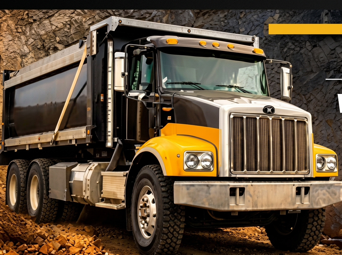 Becks Hauling dump truck on a job site